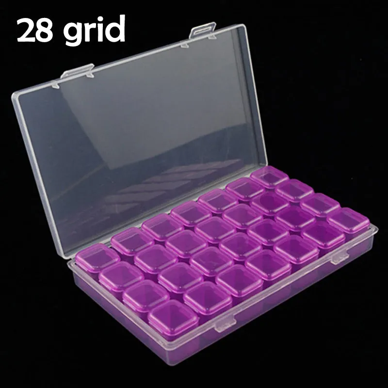 28 Grid Dismountable Diamond Painting Accessories Diamond Embroidery Cases Pp Plastics Box Organizer