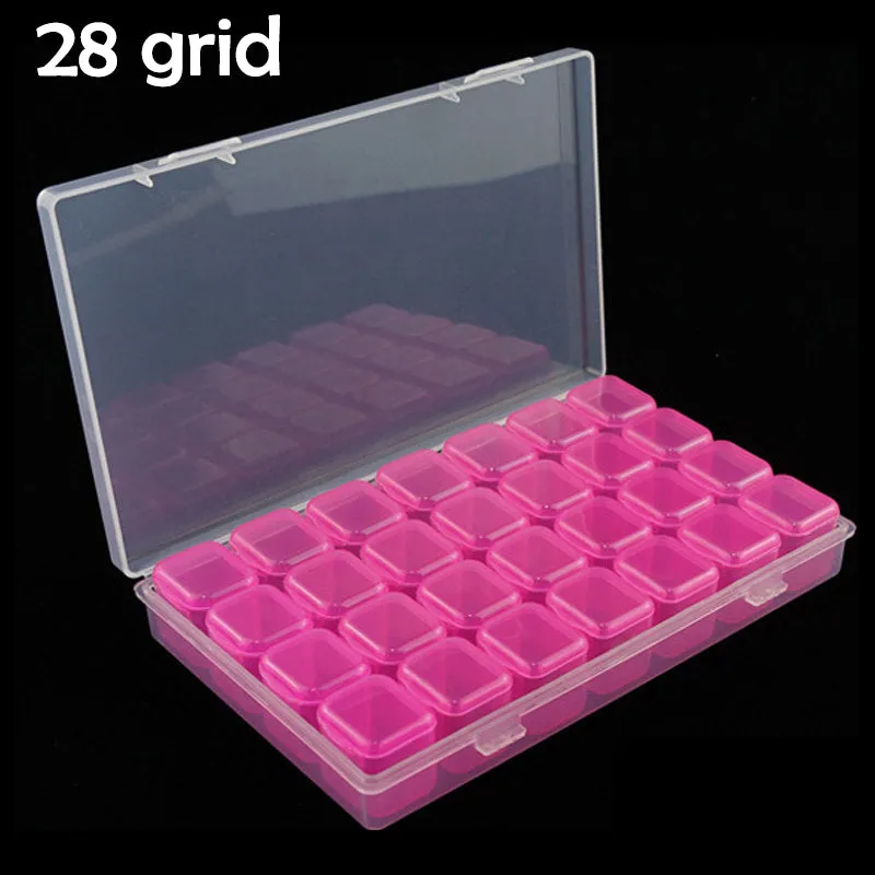 28 Grid Dismountable Diamond Painting Accessories Diamond Embroidery Cases Pp Plastics Box Organizer