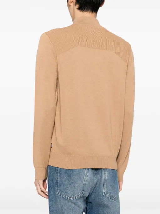 BOSS long-sleeve high-neck jumper