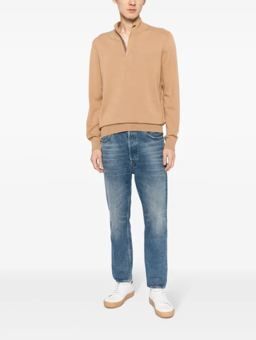 BOSS long-sleeve high-neck jumper