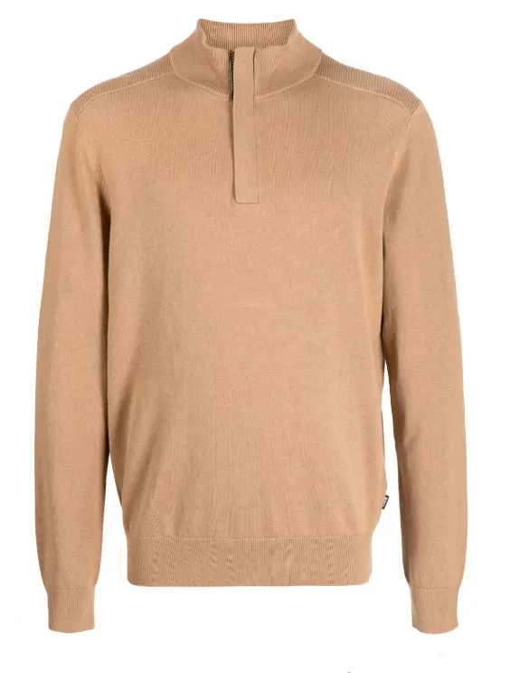 BOSS long-sleeve high-neck jumper