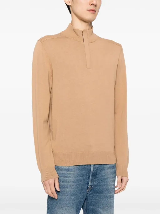 BOSS long-sleeve high-neck jumper