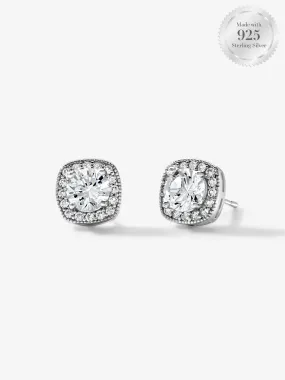 Brilliant Round Halo Stud Earrings