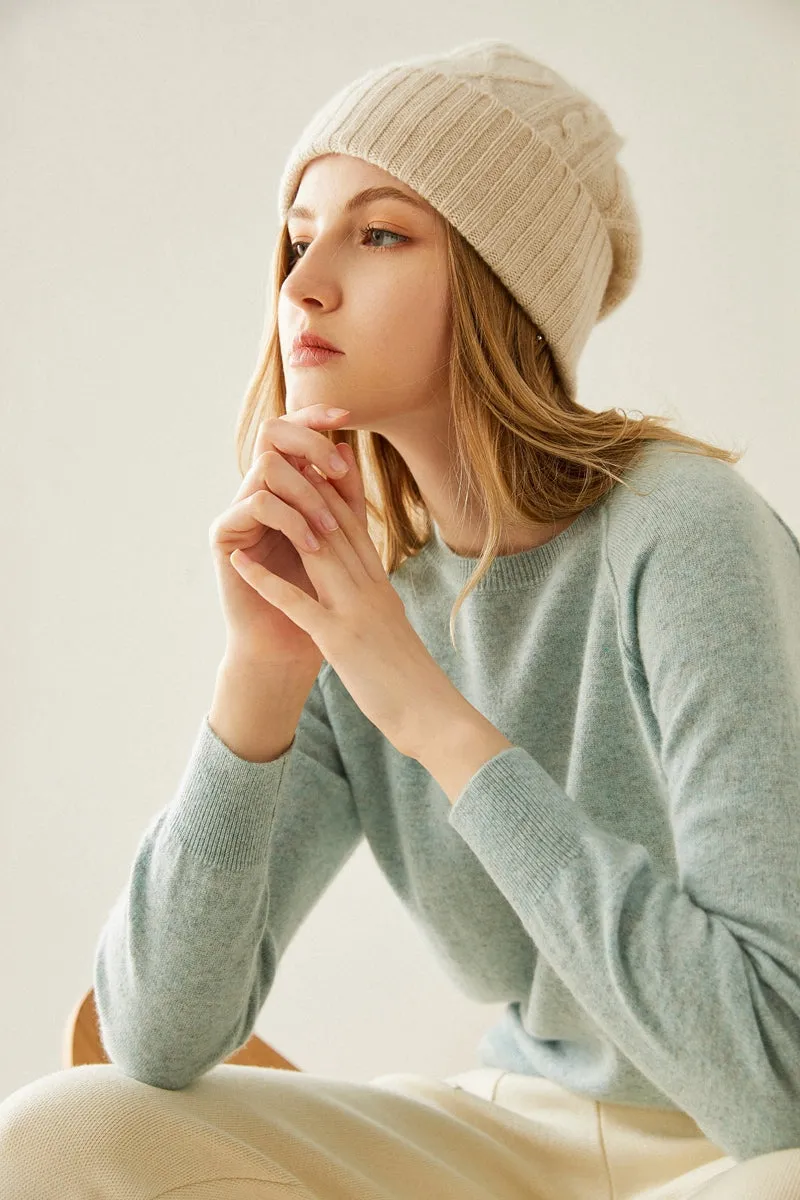 Cable-Knit Cashmere Beanie