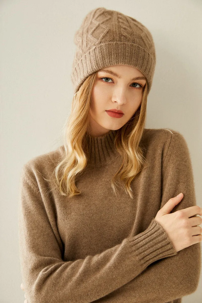 Cable-Knit Cashmere Beanie