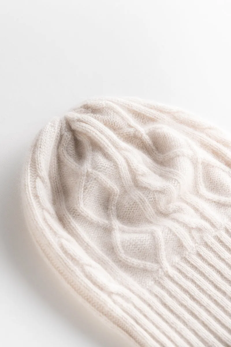 Cable-Knit Cashmere Beanie