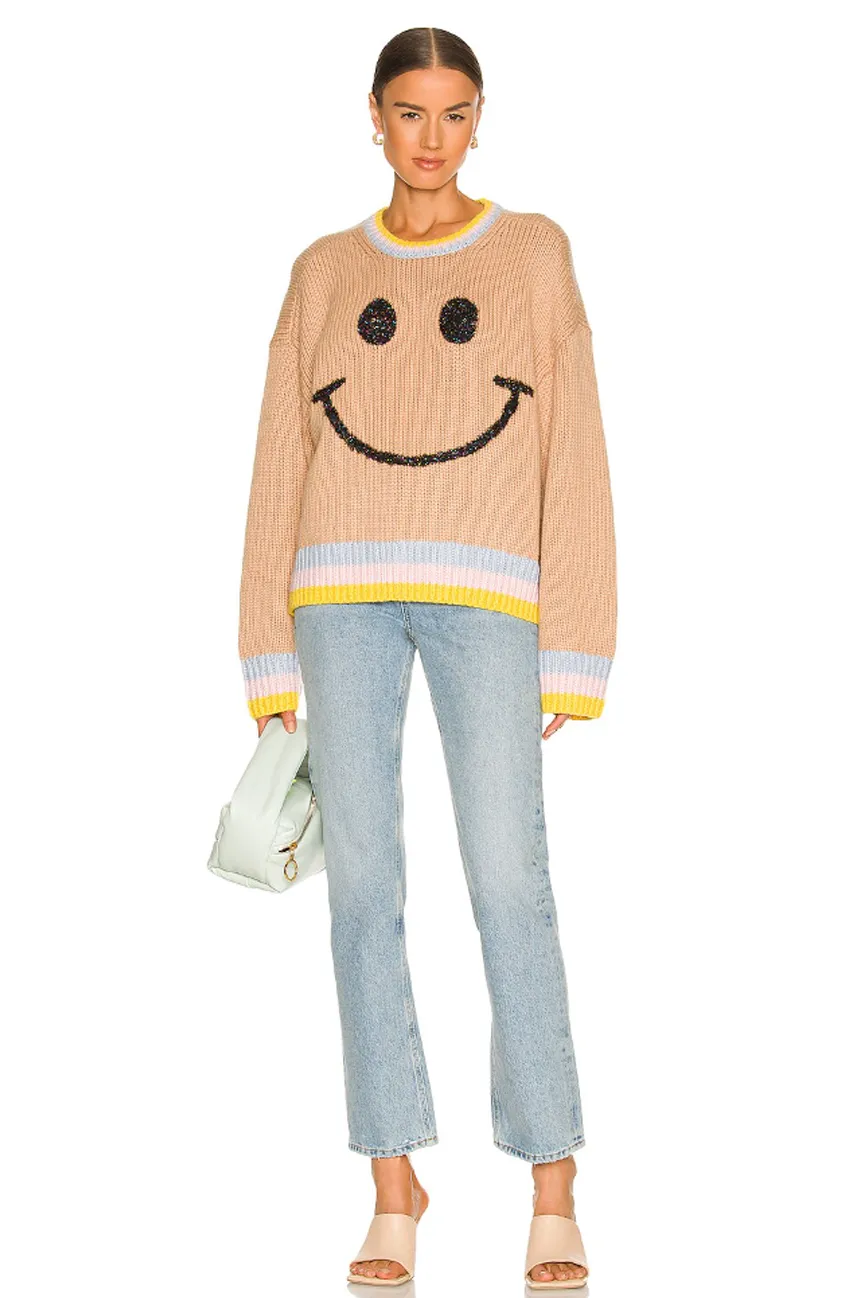 Camel Smiley Crew Neck