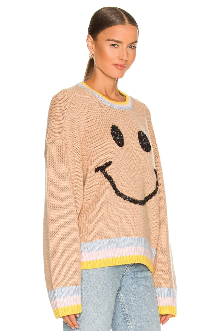 Camel Smiley Crew Neck