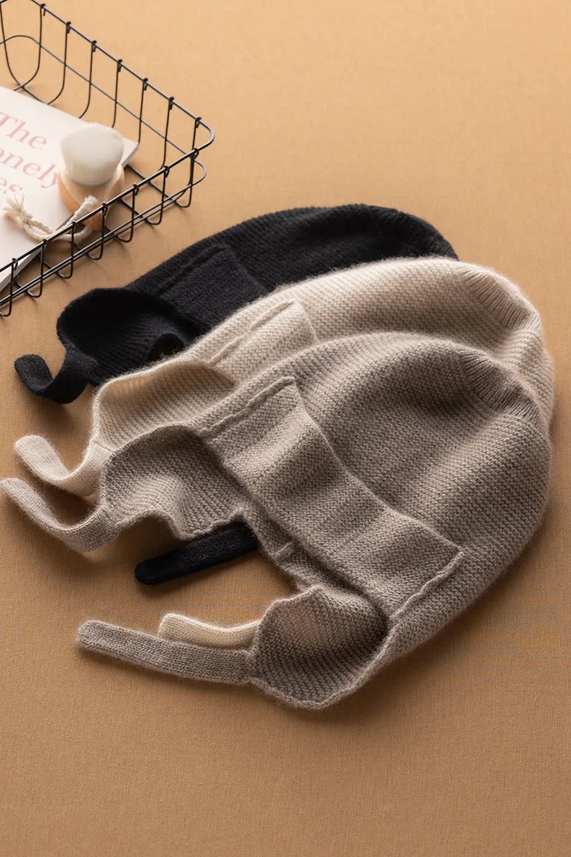 Cashmere Earflap Beanie