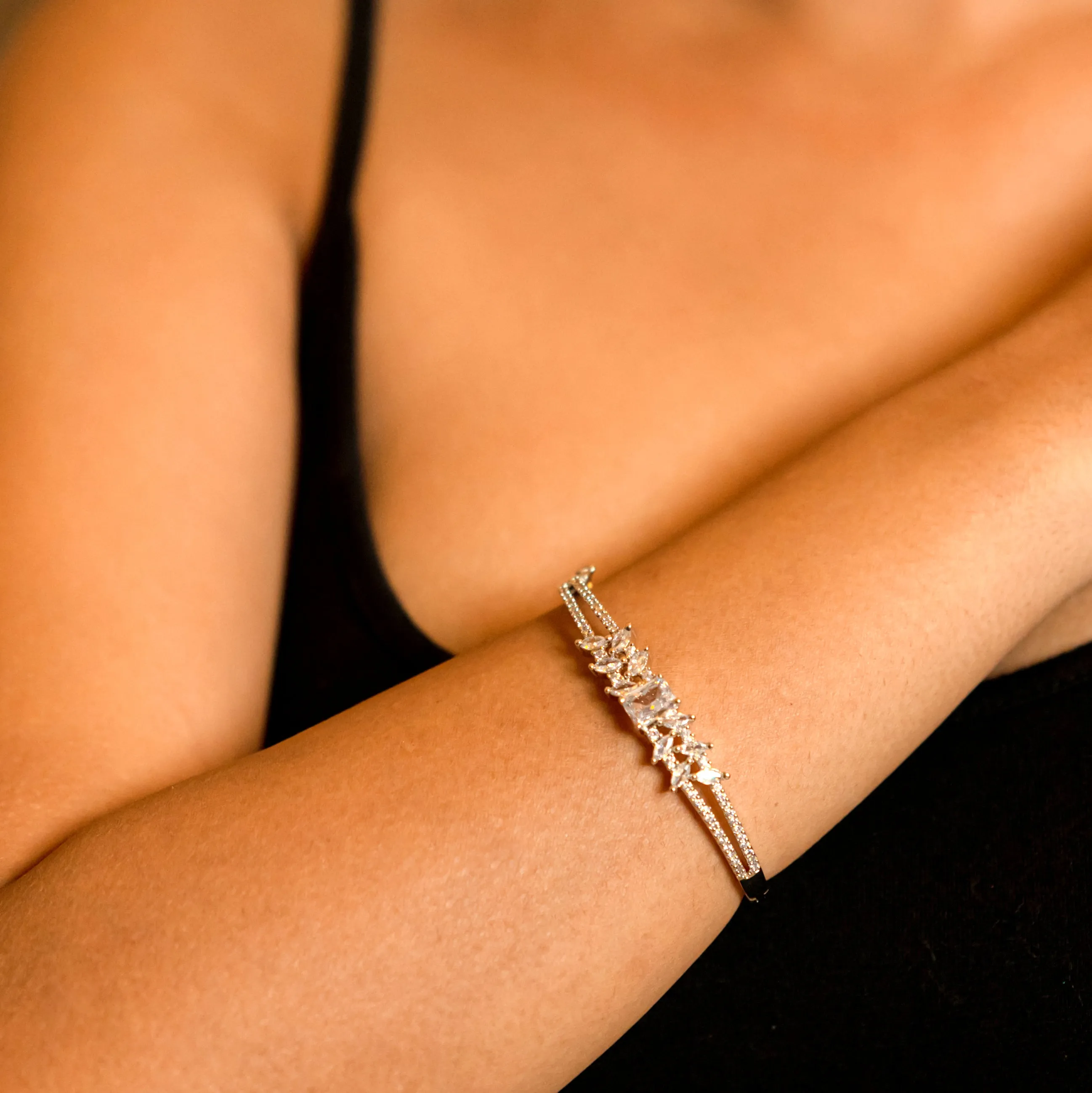 Divine White Rhodium Bracelet