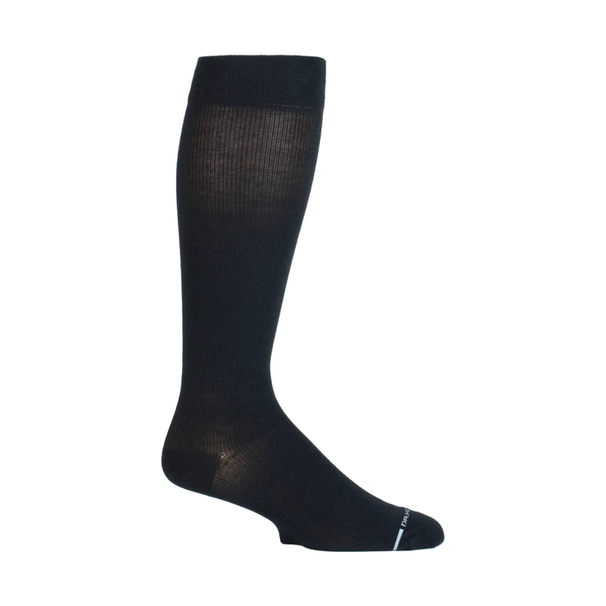 Dr. Motion Men's Solid Cotton Blend Knee High Sock - Black