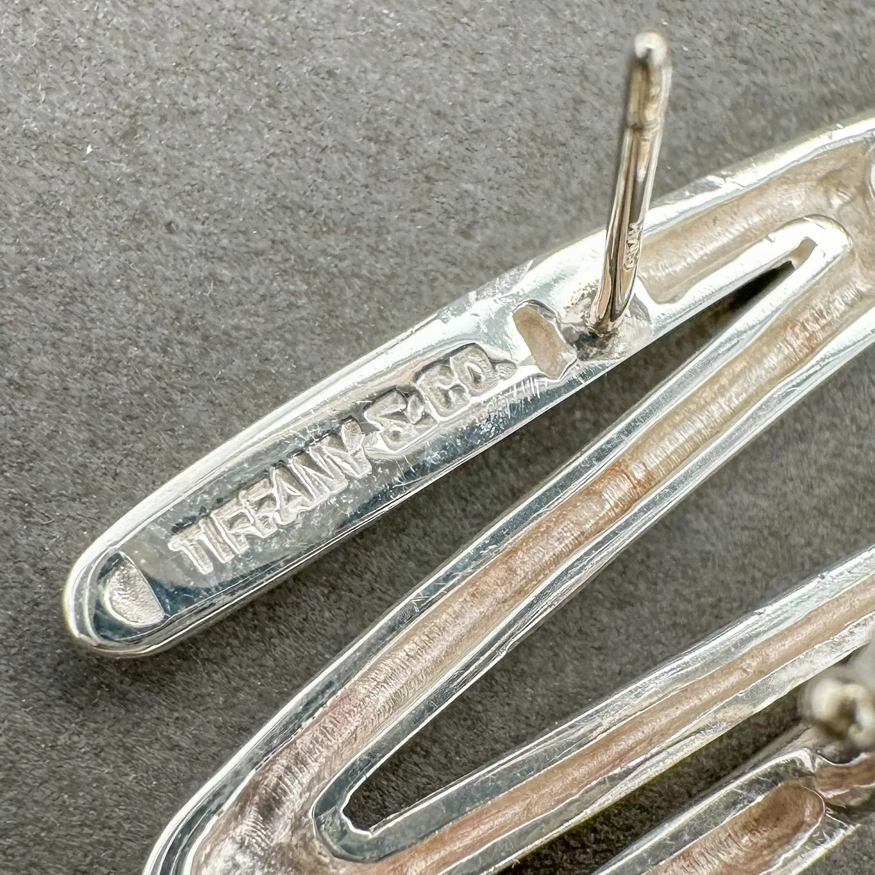 Estate Tiffany & Co. SS Scribble Zig Zag Earrings