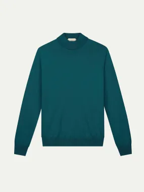 Extrafine Merino Mockneck Forest Green