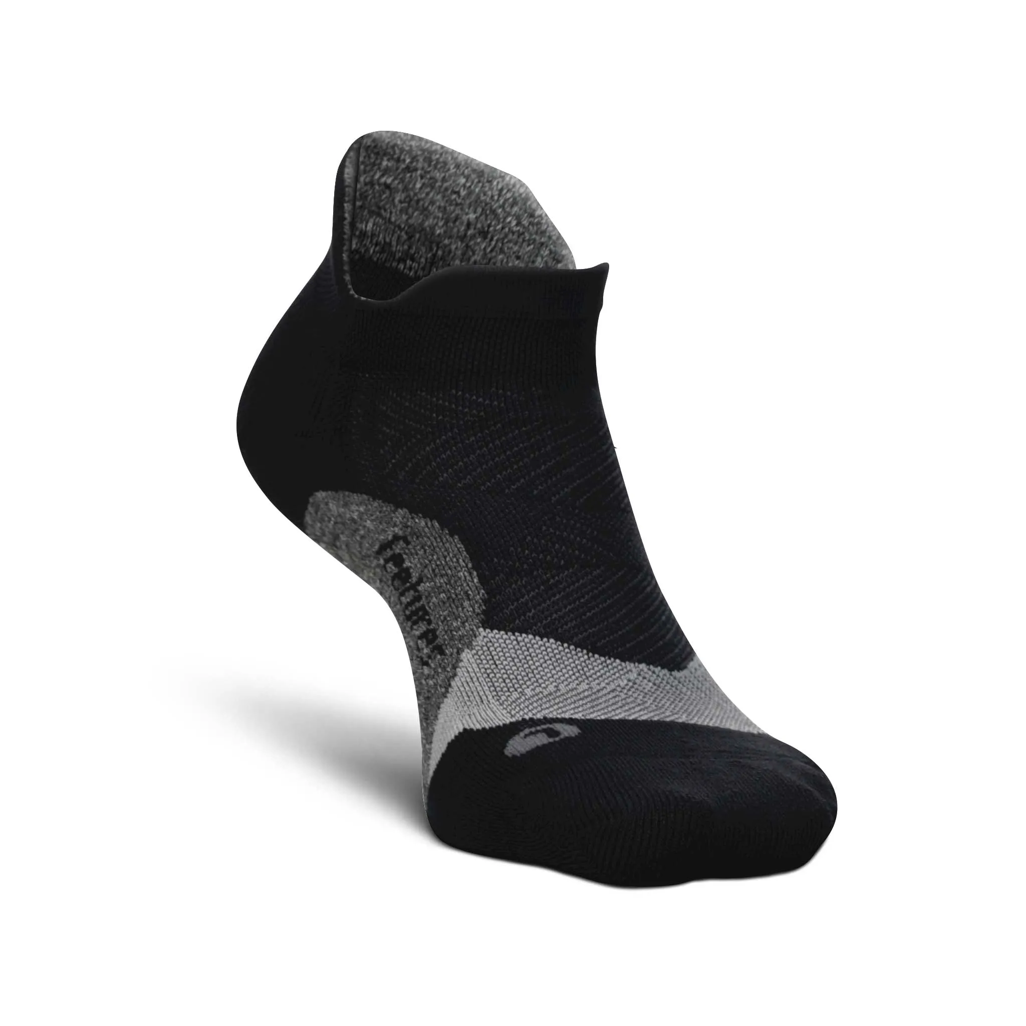 Feetures | Unisex Elite Light Cushion No Show Tab - Black