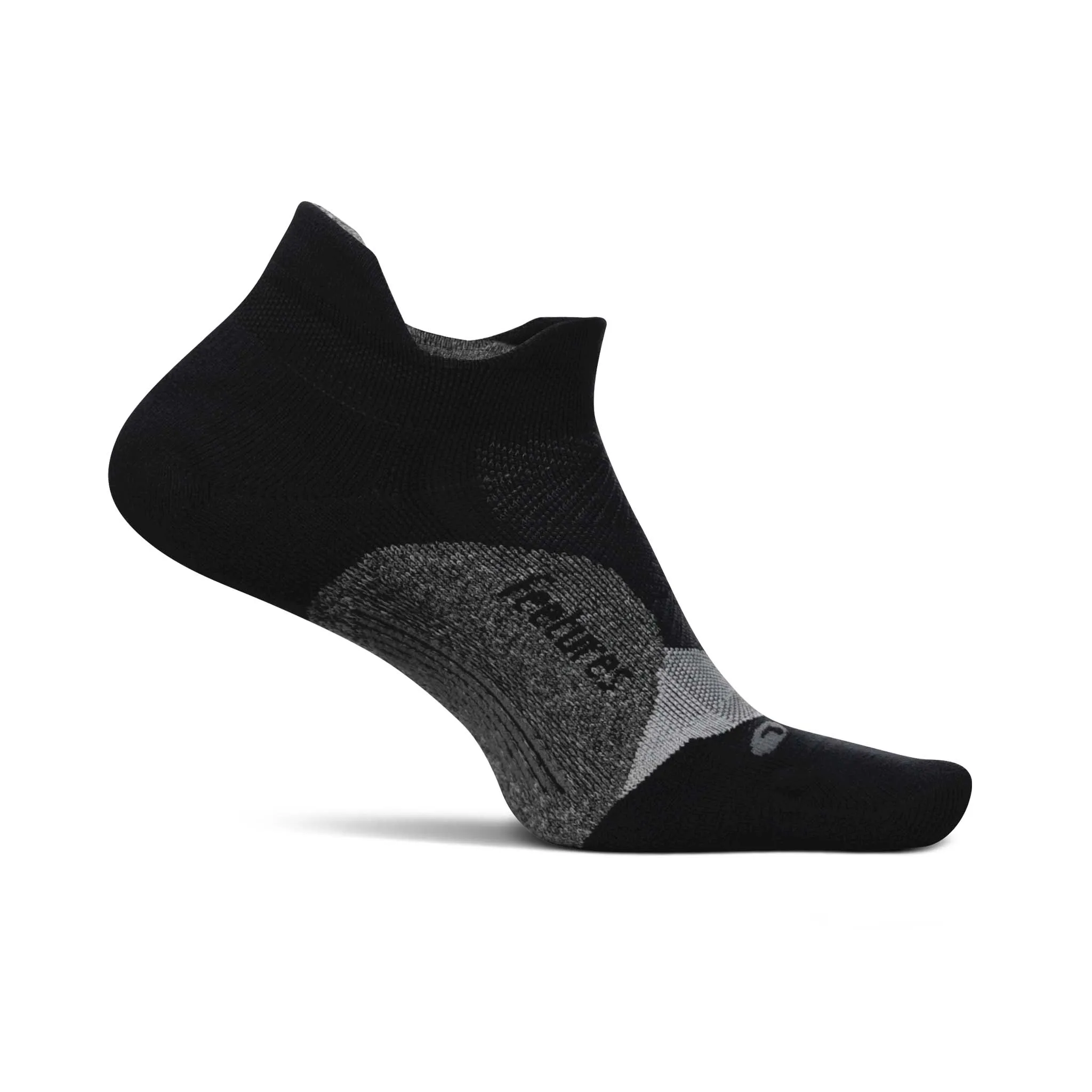 Feetures | Unisex Elite Light Cushion No Show Tab - Black