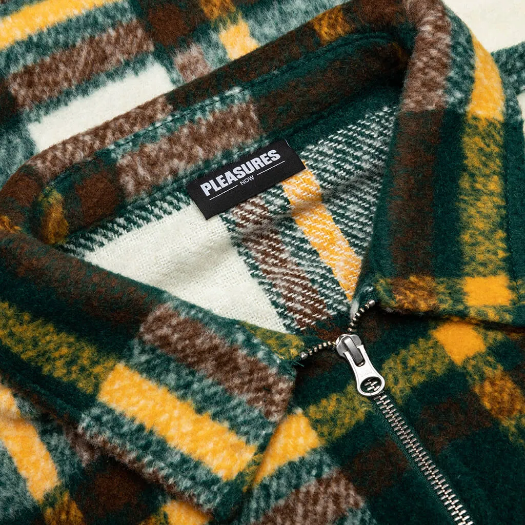 Folklore Plaid Work Jacket - Green