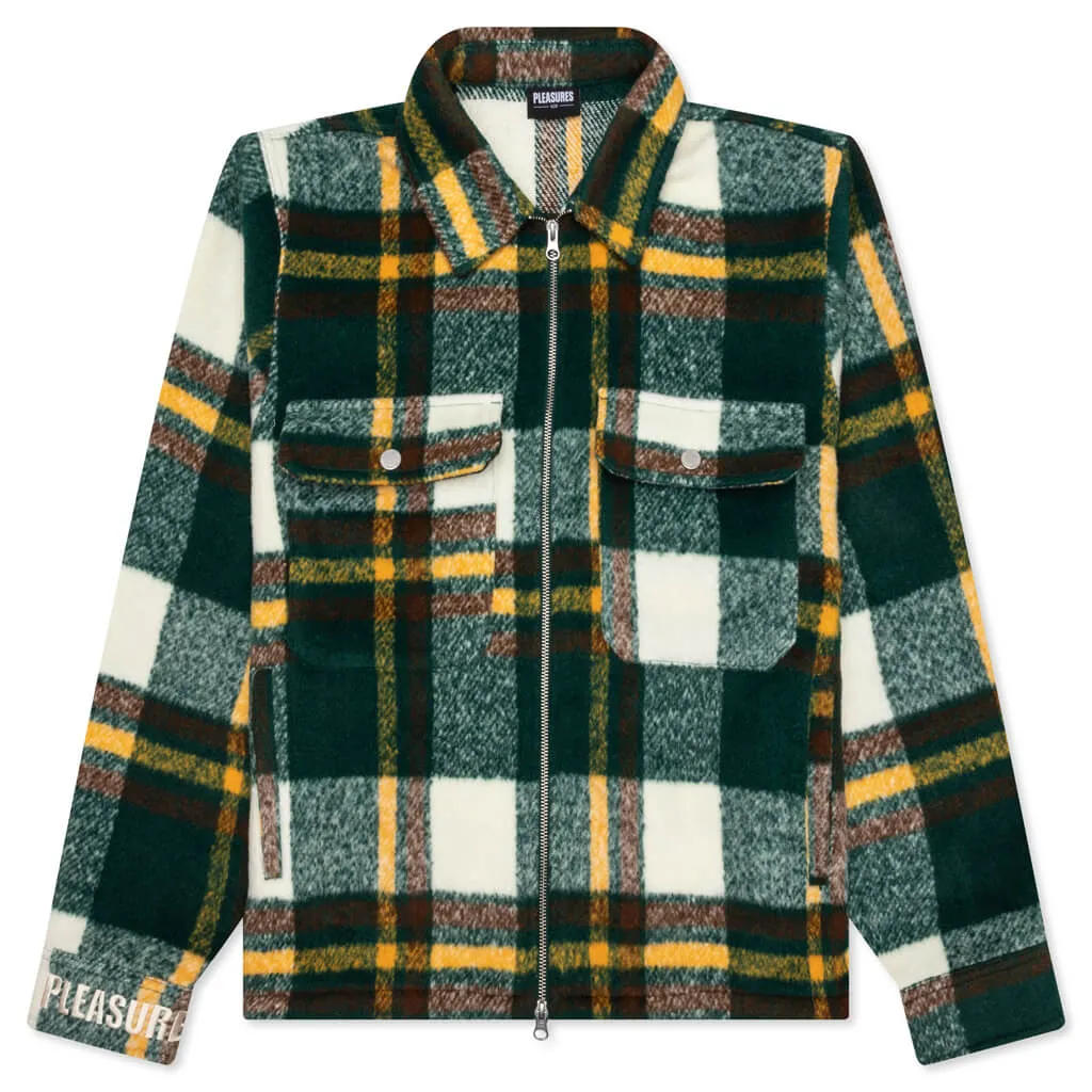 Folklore Plaid Work Jacket - Green