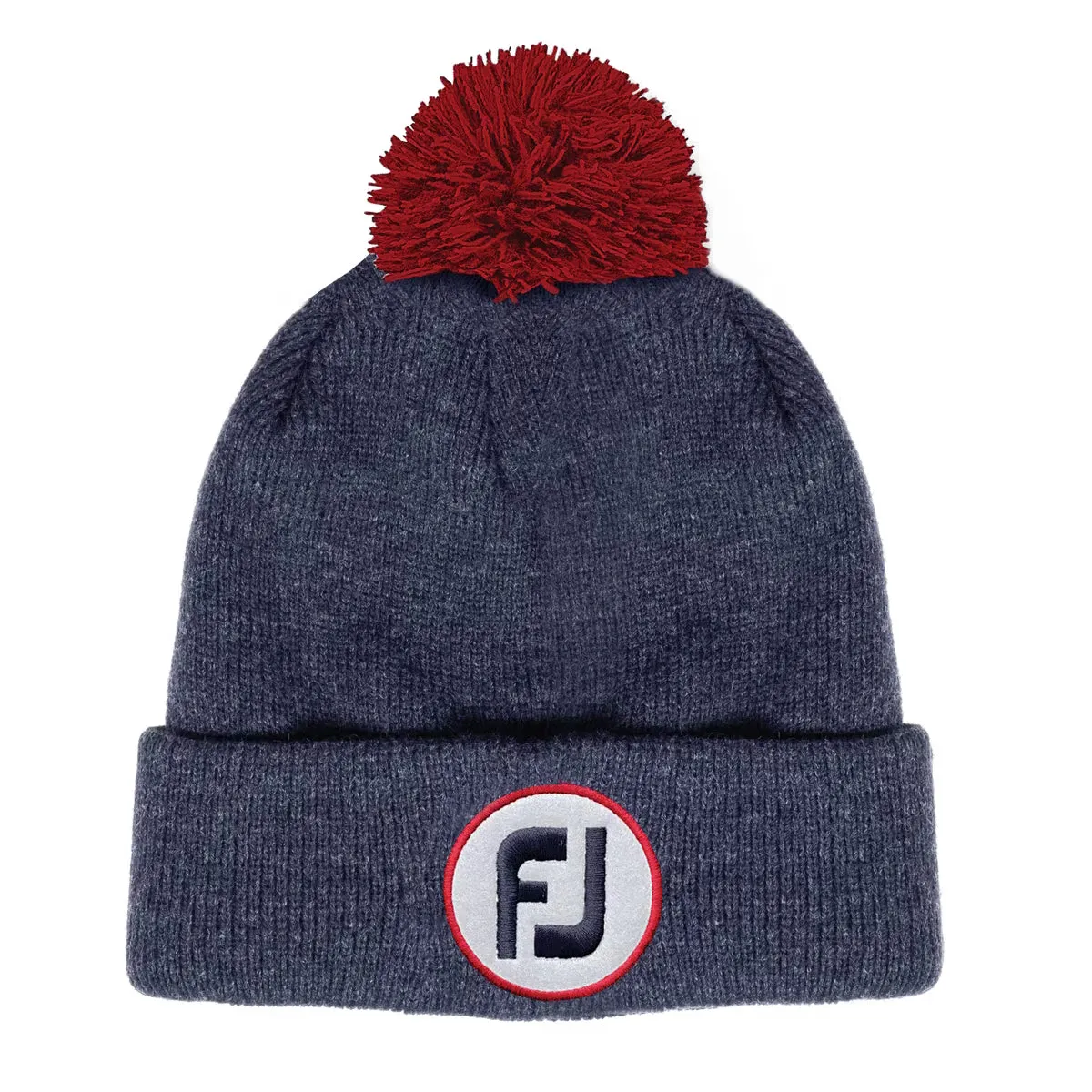 Footjoy FJ Pom Pom Solid Knit Hat Winter Beanie