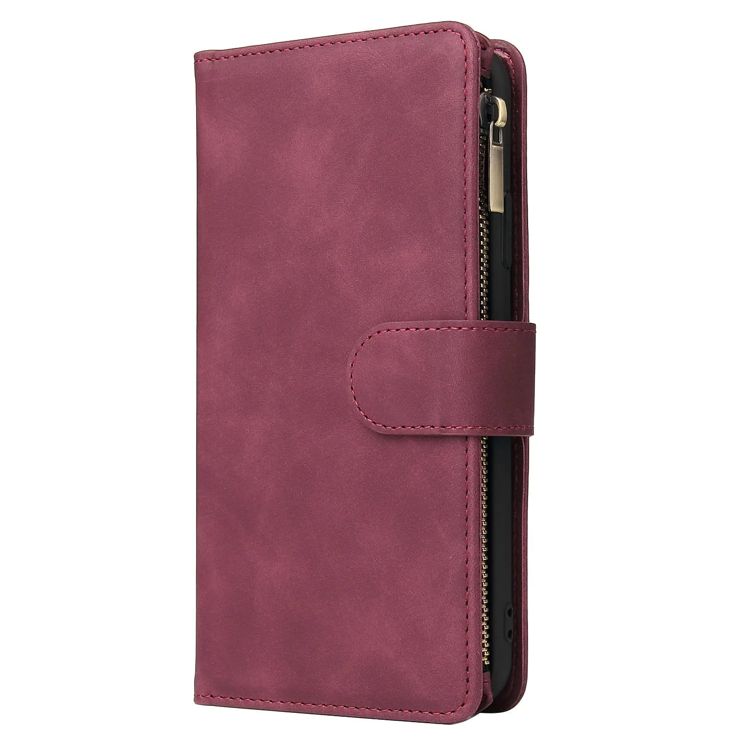 INSTOCK - iPhone zipper mobile phone multi-card wallet leather