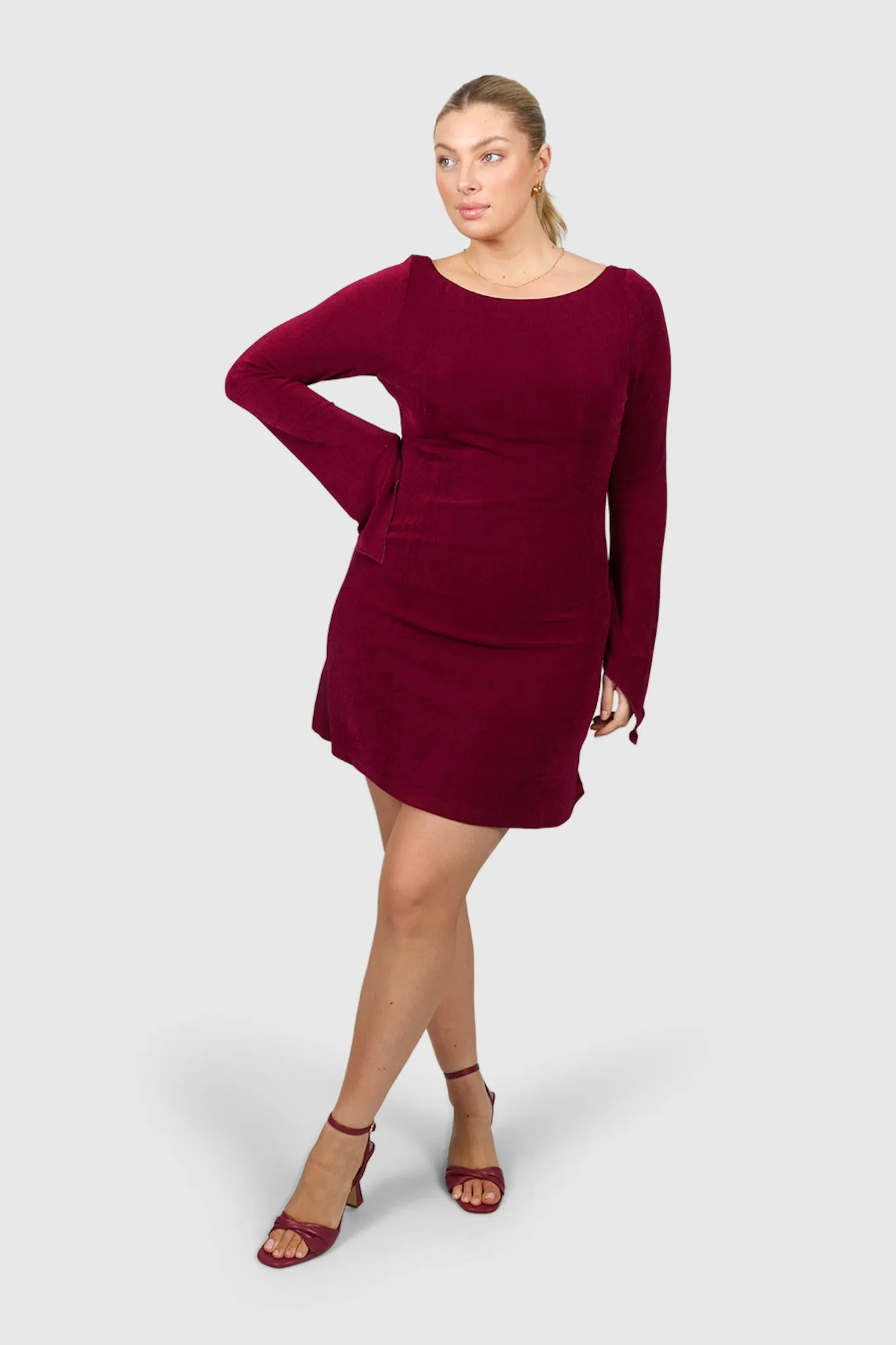 KENZIE MINI DRESS WINE