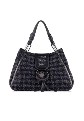 LE PANDORINE Piccola Vicky Wool Borsa Dark Grey 22XAILAE-12