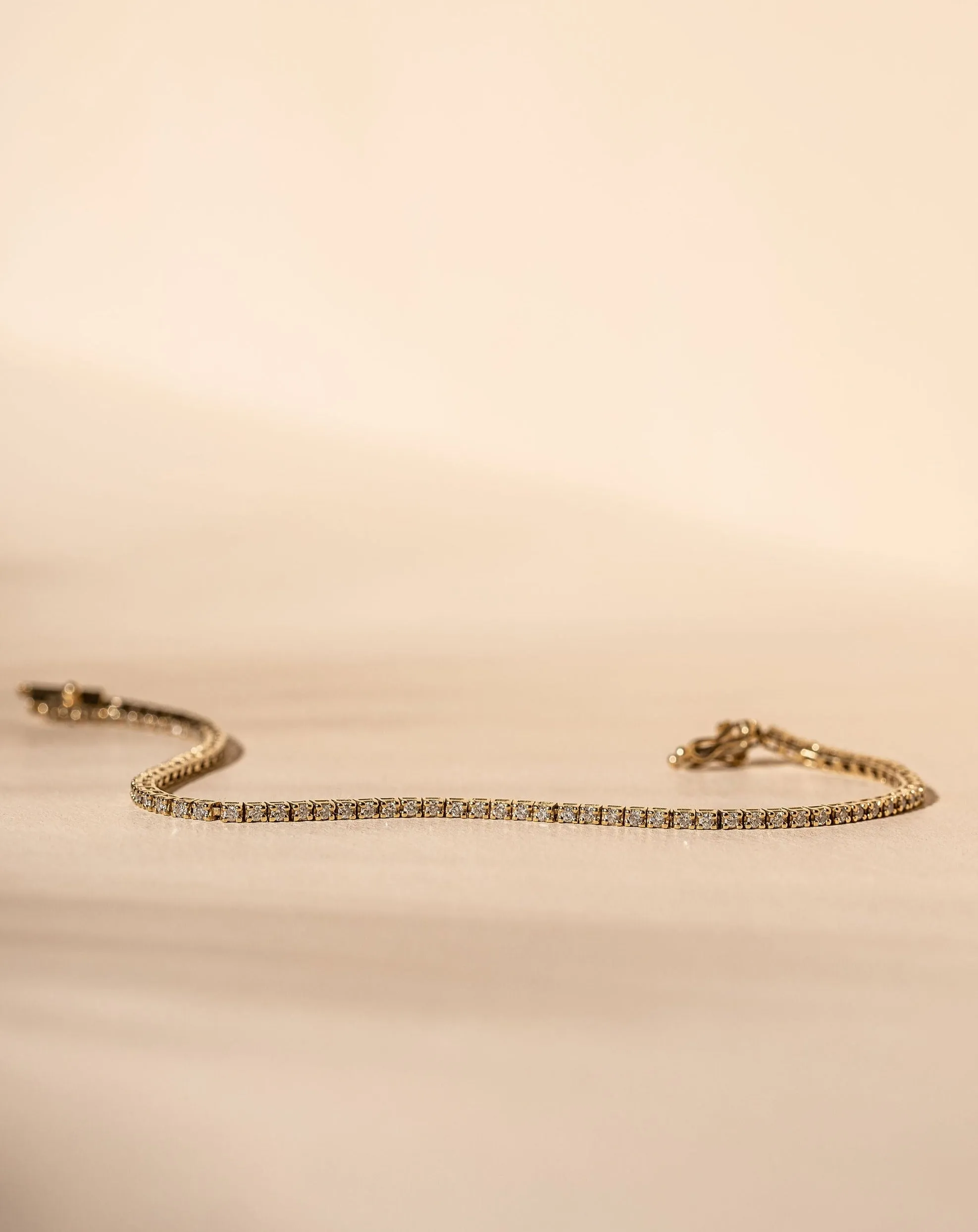 *Made To Order* Square Set Diamond Tennis Bracelet - 14k Solid Gold