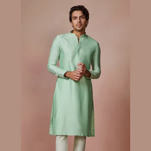 Manyawar Kurta With Embroidered Collar Collection