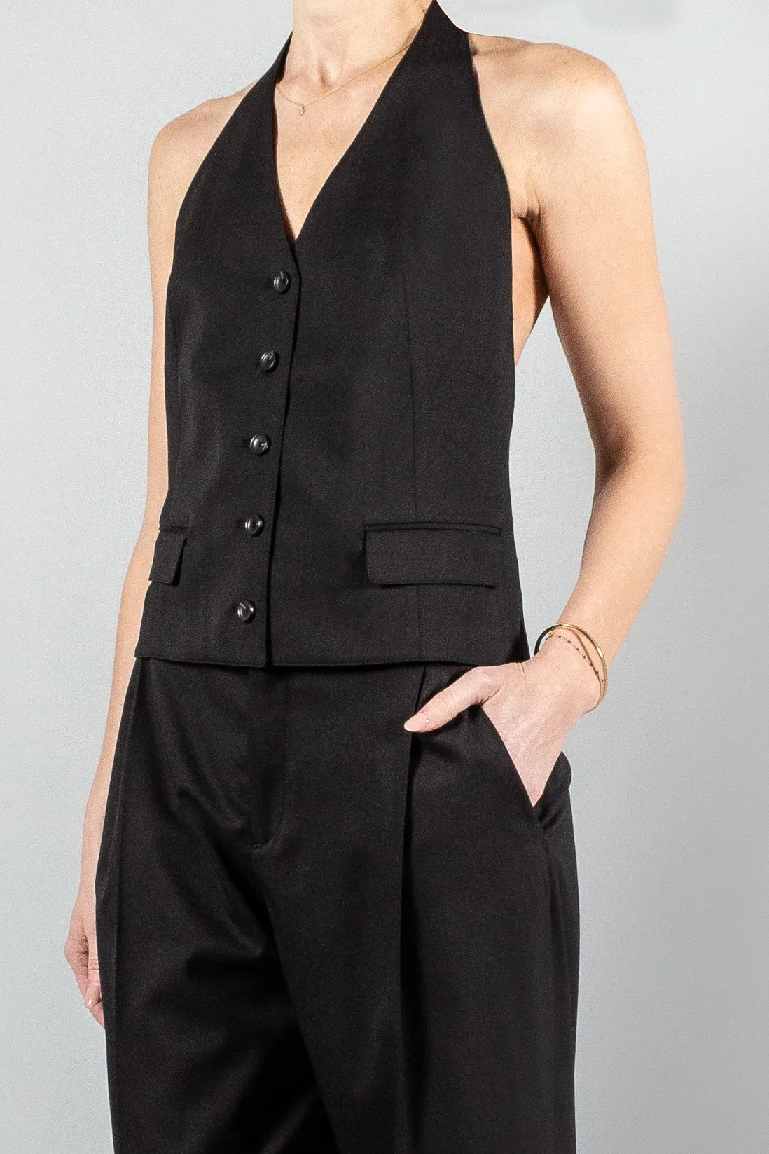 Maria Mcmanus Halter Neck Backless Vest