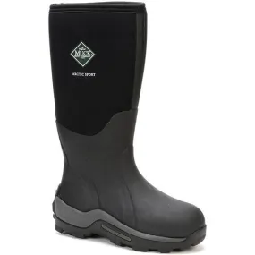 Muck Men's Arctic Sport Tall 17" WP Pull-On  Rubber Work Boot- Black- ASP-000A