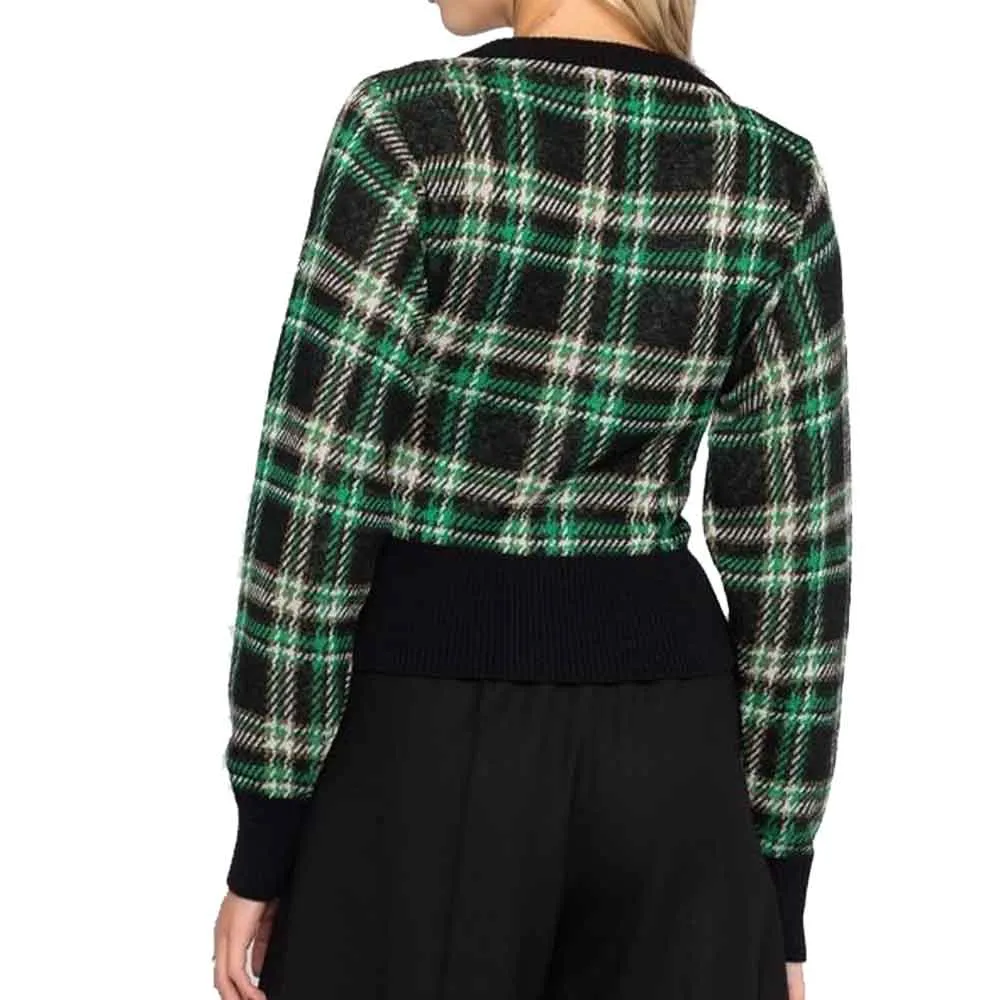 No. 21 Tartan Plaid Knit Cardigan