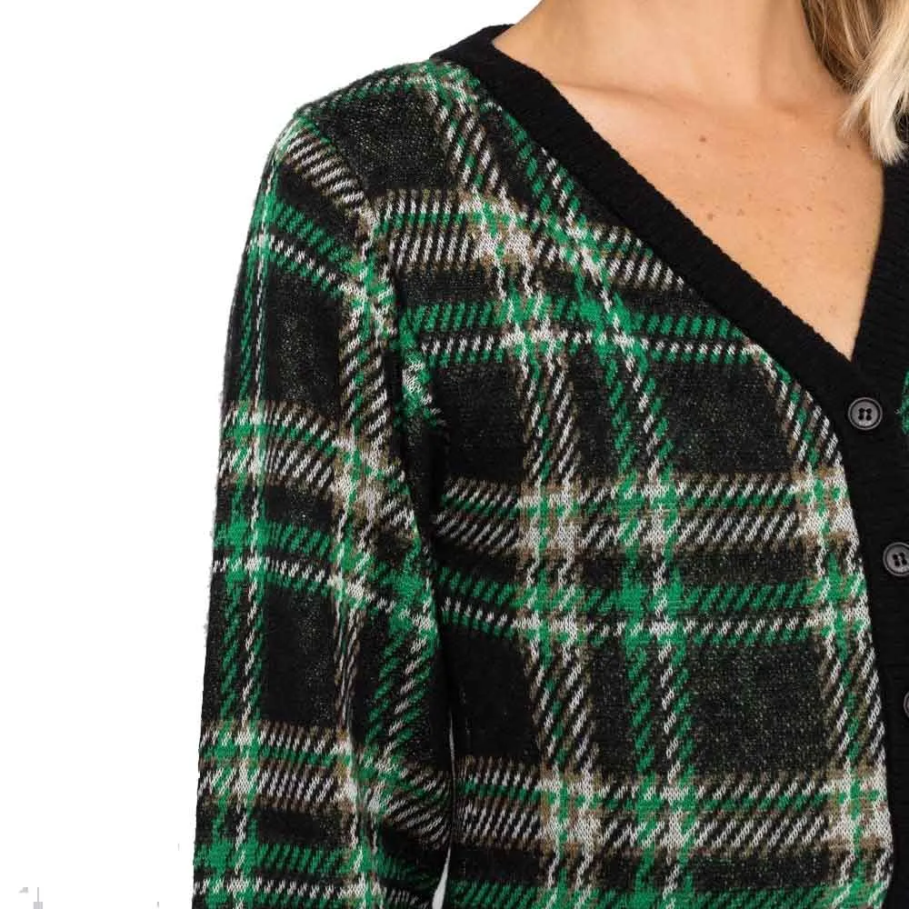 No. 21 Tartan Plaid Knit Cardigan