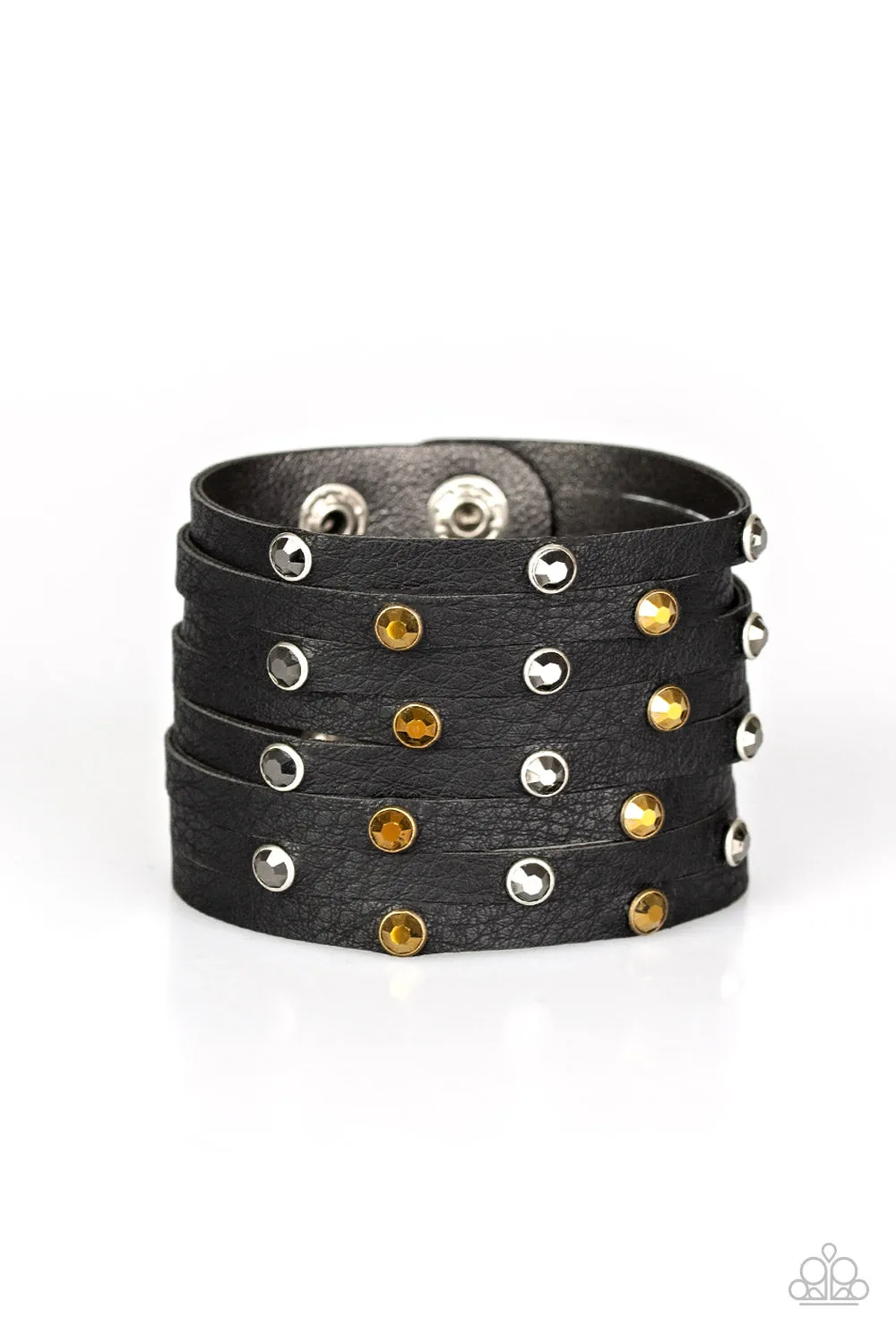 Paparazzi Go-Getter Glamorous - Black Bracelet