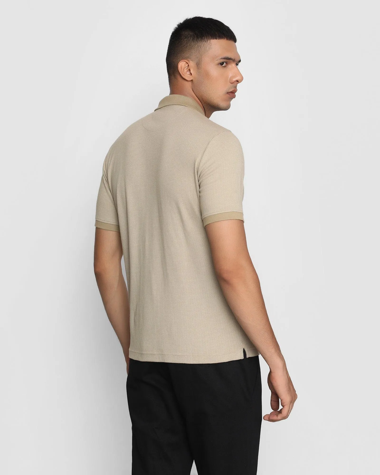 Polo Beige Printed T-Shirt - Nicholas