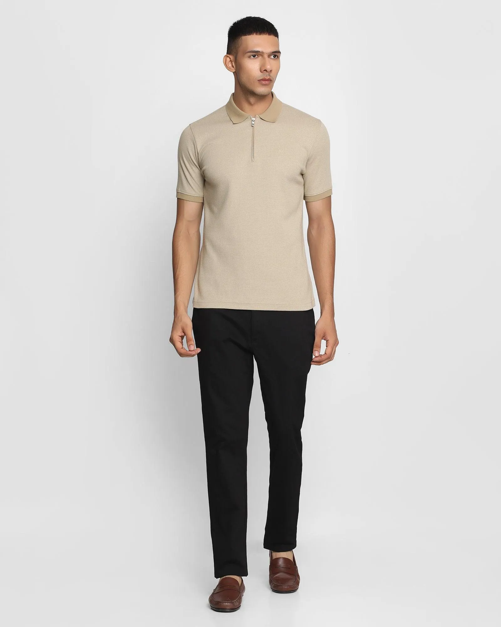 Polo Beige Printed T-Shirt - Nicholas