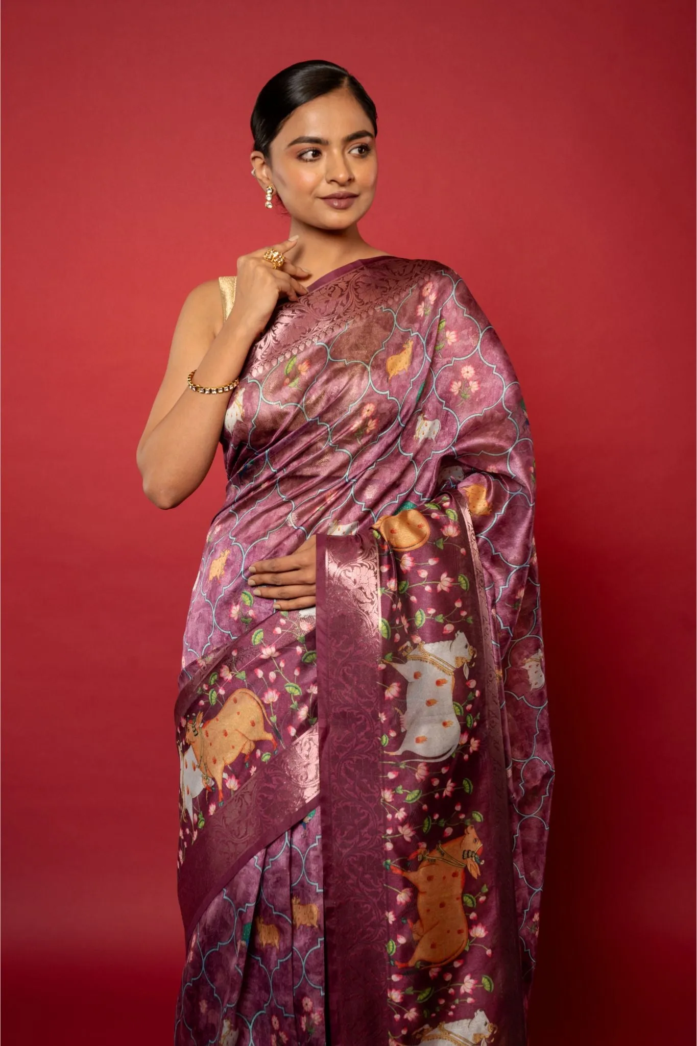 Printed Silk Saree