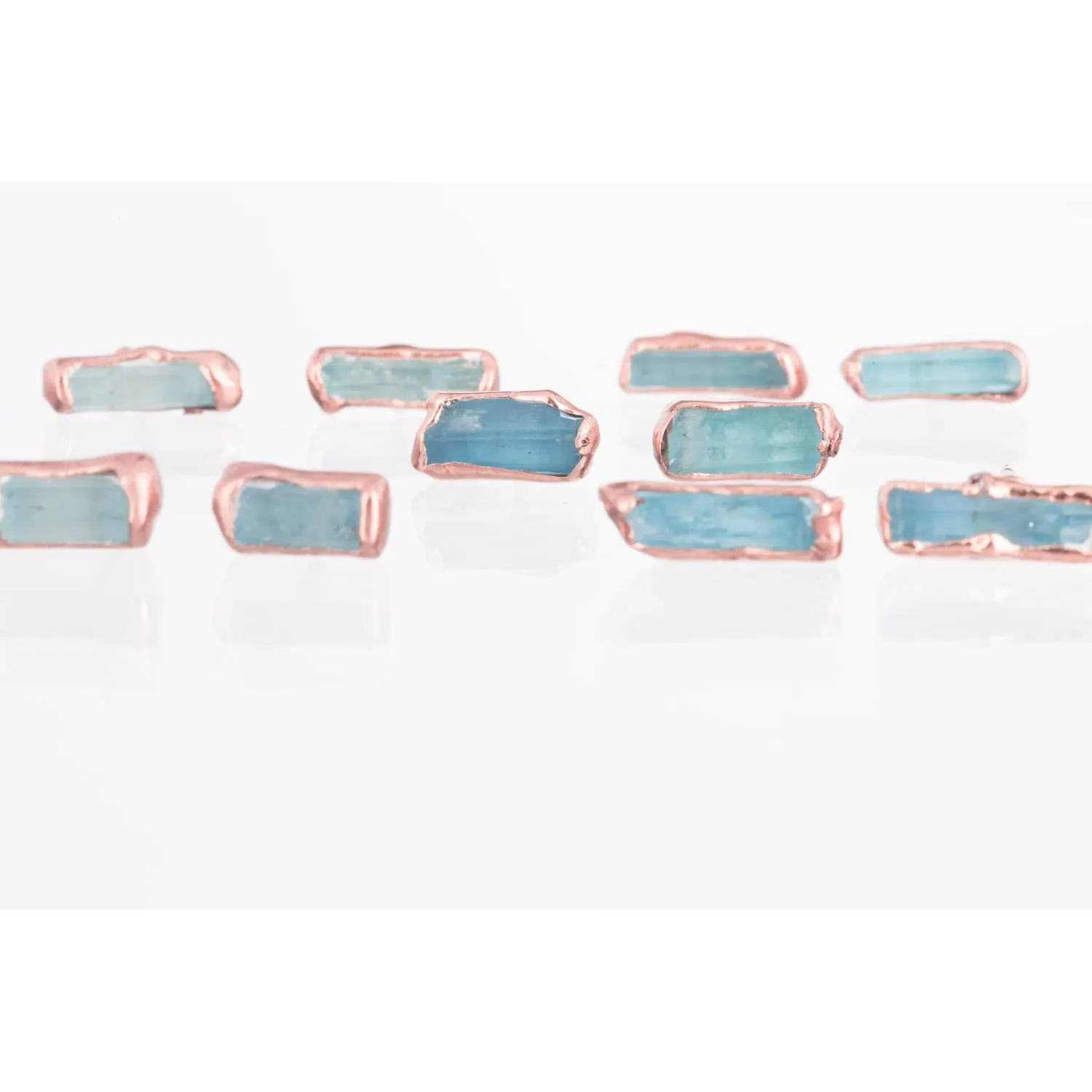 Raw Bar Aquamarine Stud Earrings