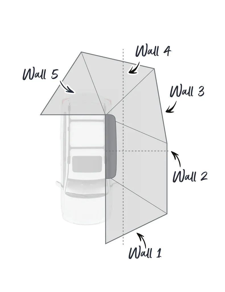 SALE OUTBOUND Rapid 6 Deluxe 2.4L Wing Awning with Valance V2- 270 degree