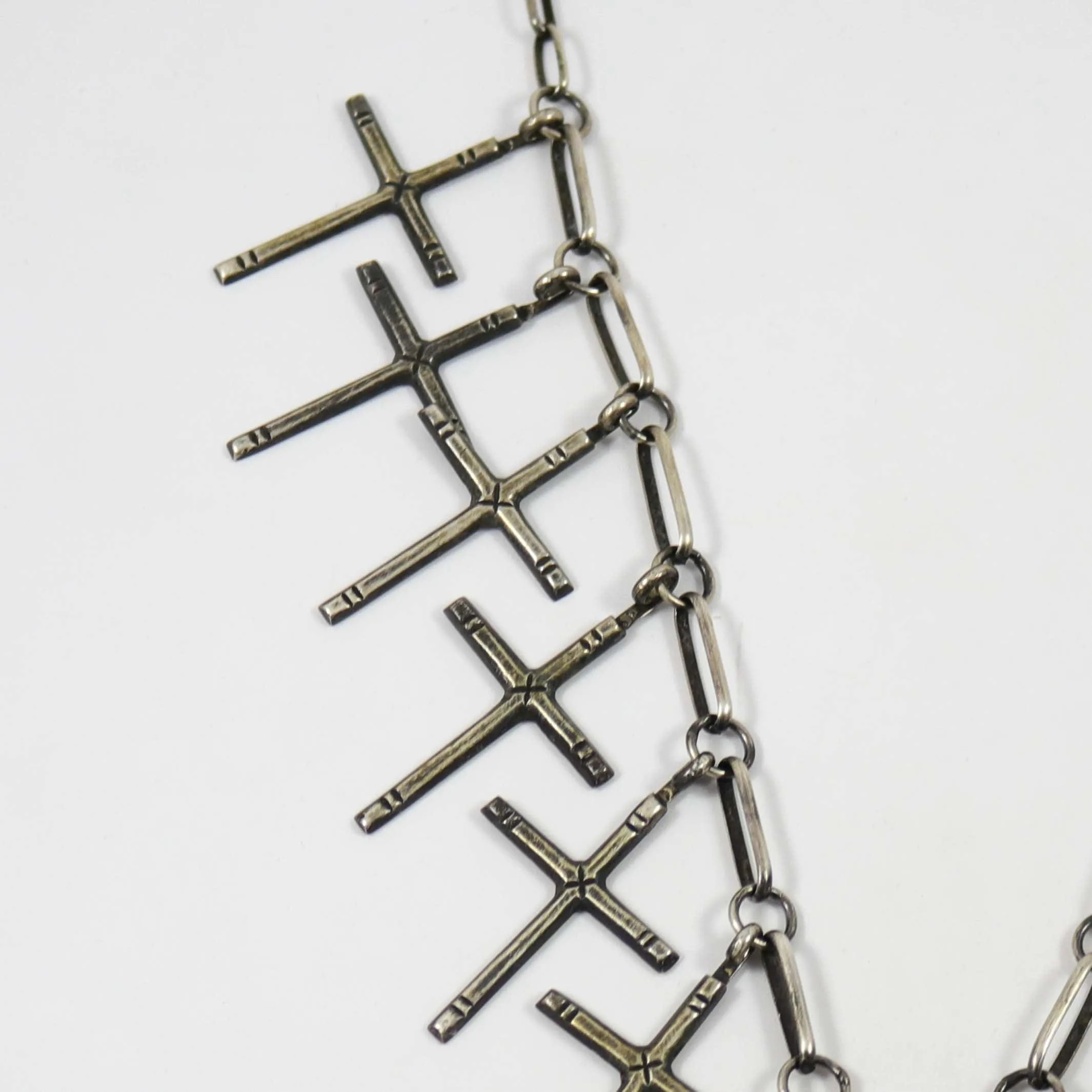 Sandcast Cross Necklace