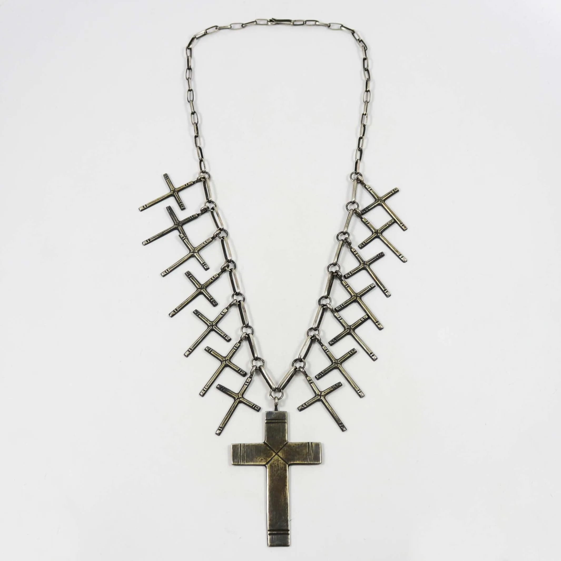 Sandcast Cross Necklace