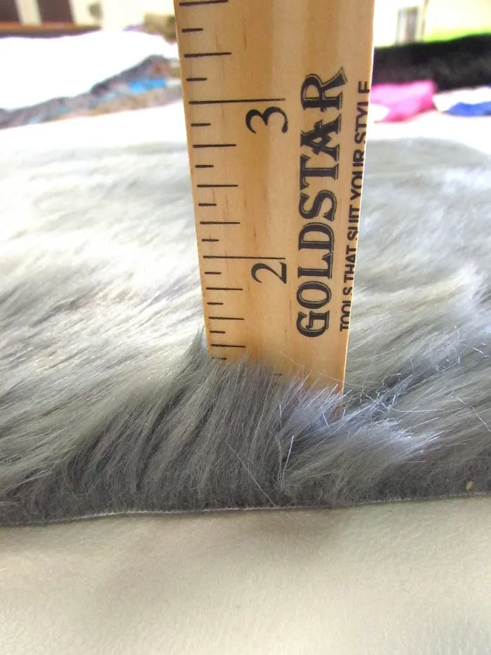 Short Shag Faux Fur Fabric / White / Sold By The Yard