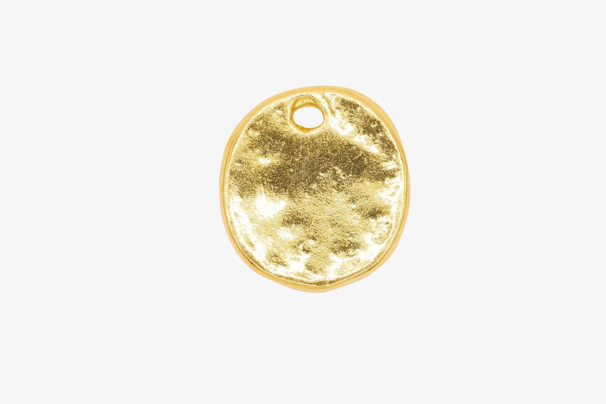 Stamp Disc Charm Wholesale 14K Gold, Solid 14K Gold, G31