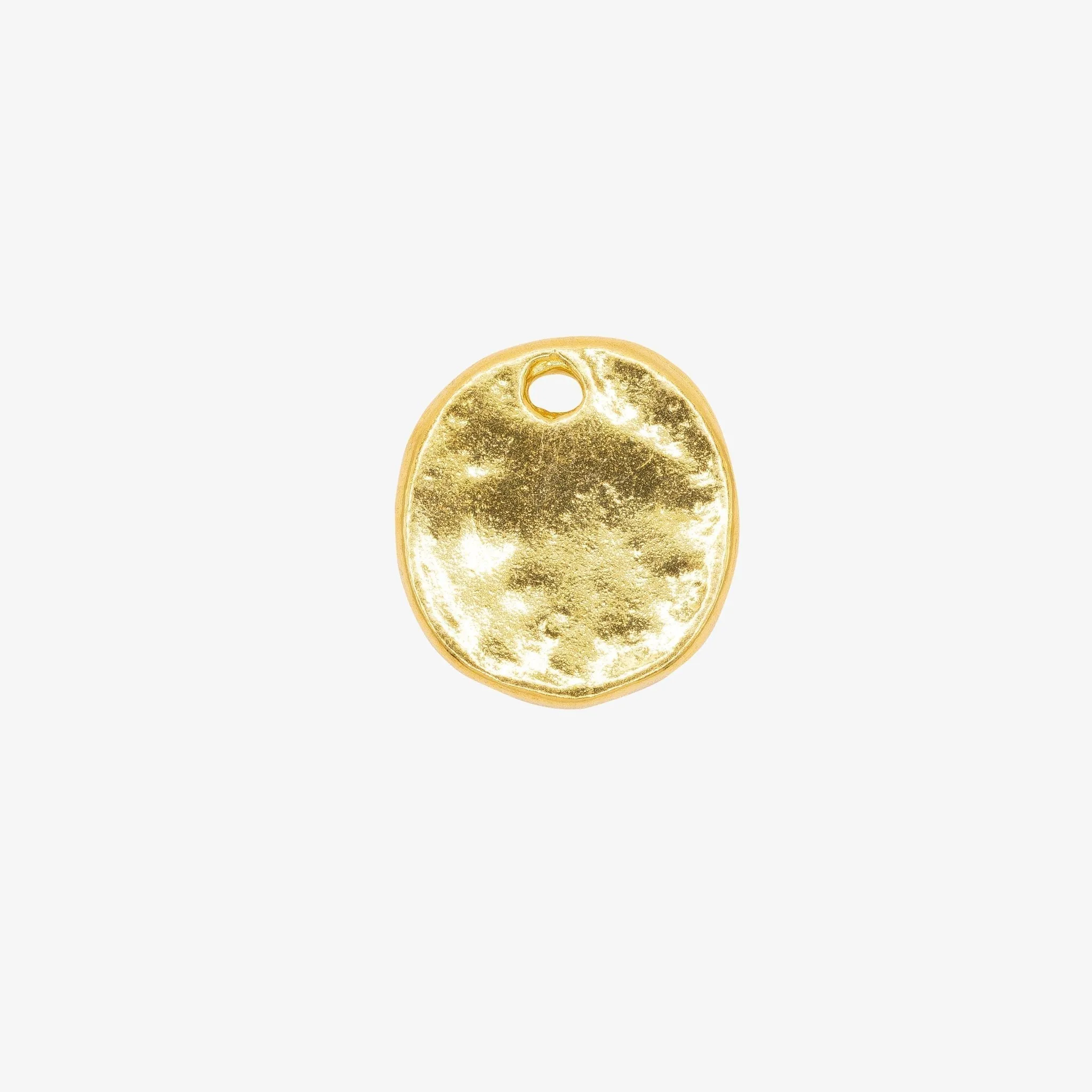 Stamp Disc Charm Wholesale 14K Gold, Solid 14K Gold, G31