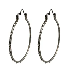 Statement RIVETED Statement Hoops - Silver