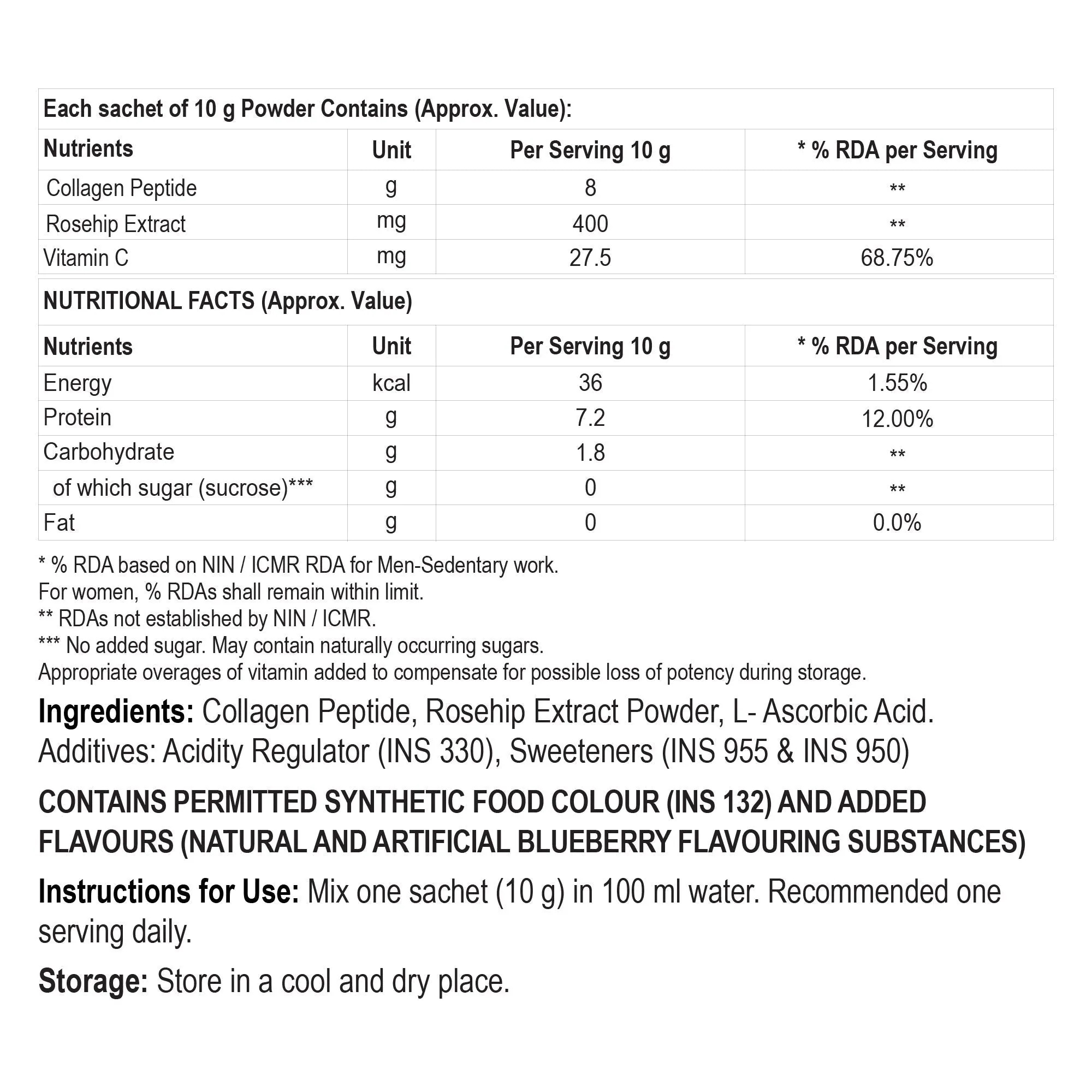 Steadfast Nutrition Collastead Collagen Powder - Blue Berry