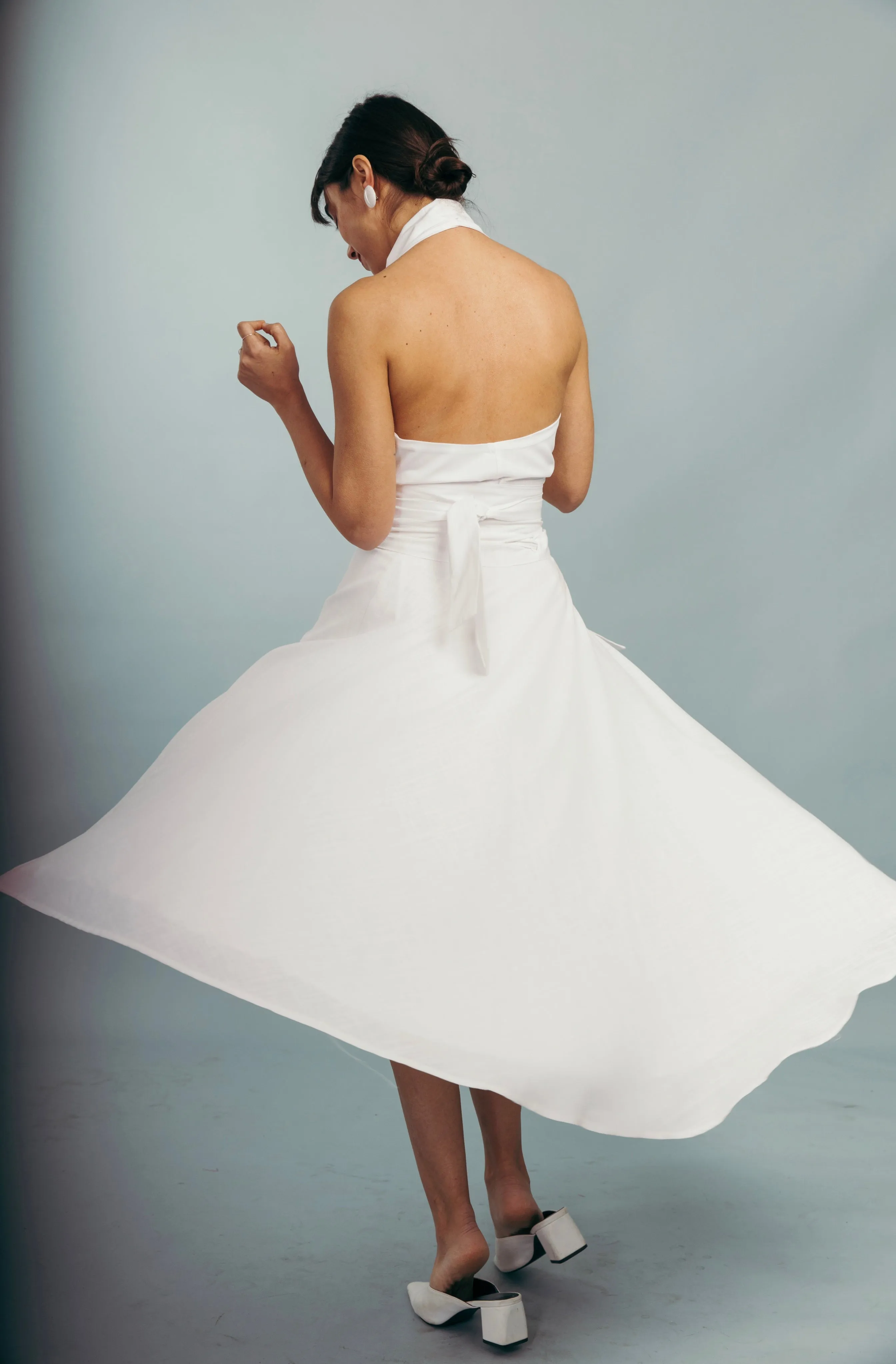 “Sweet Violet” skirt in white