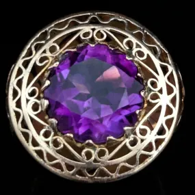 The Marfa - Vintage Amethyst 14k Yellow Gold Cocktail Ring