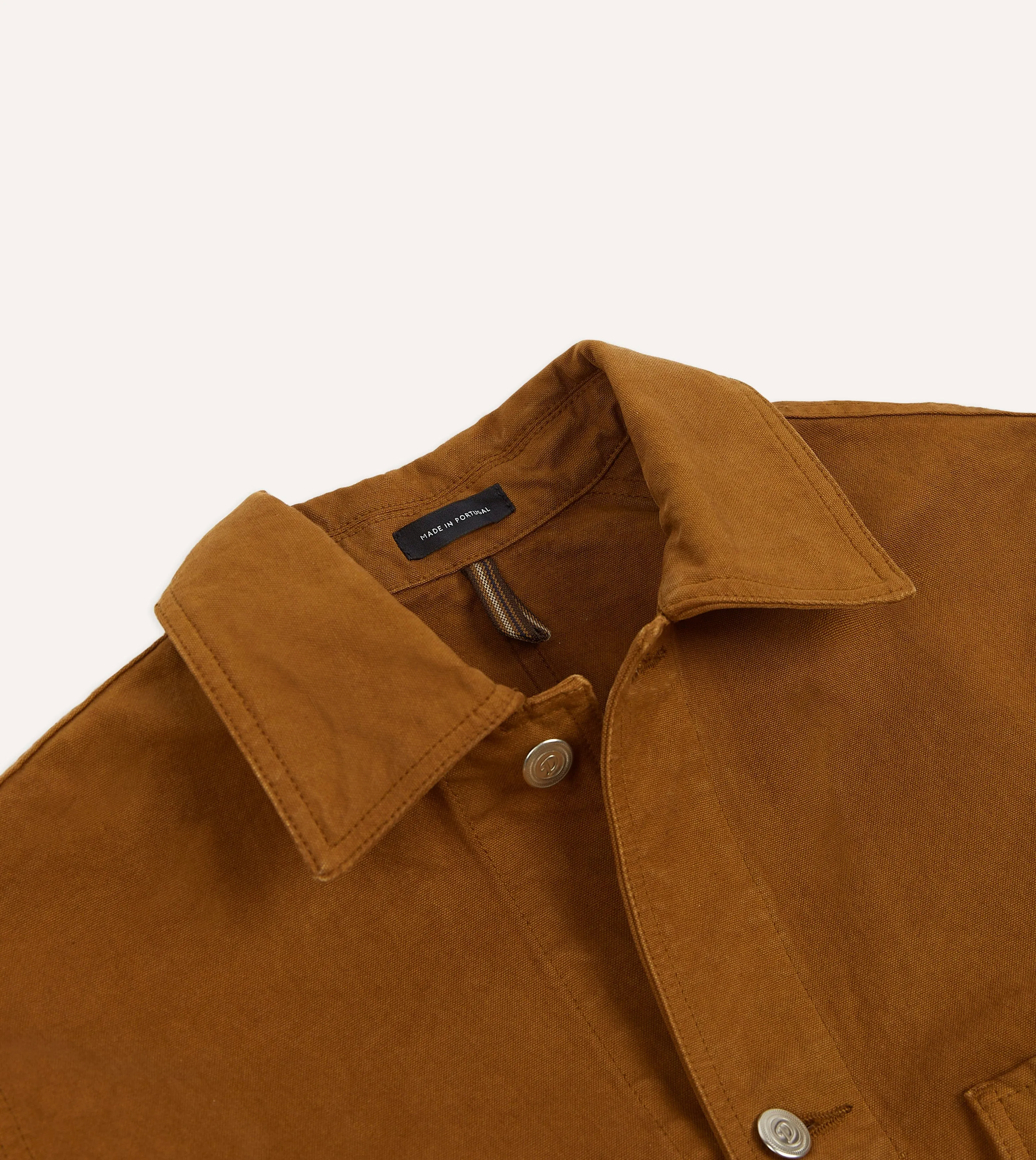 Tobacco Cotton Duck Canvas Five-Pocket Chore Jacket