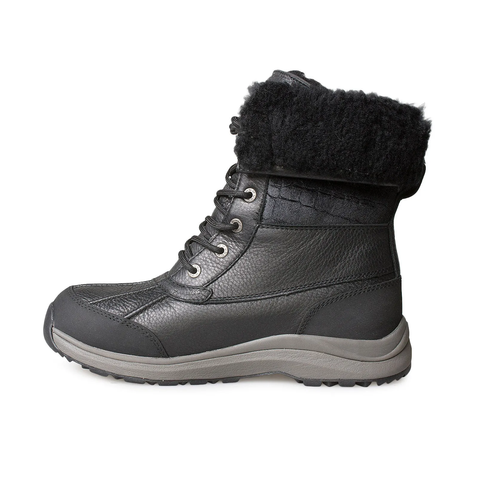 UGG Adirondack III Velvet Croc Black Boots - Women's