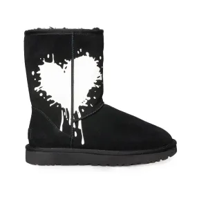 UGG Classic Short Valentine Black Boots - Women's