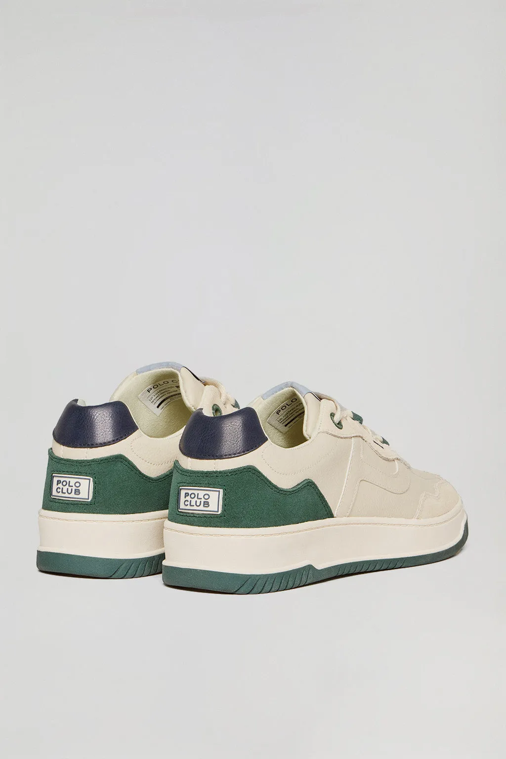 Zapatilla casual Cornell de piel sintética verde para hombre con detalles en contraste Polo Club